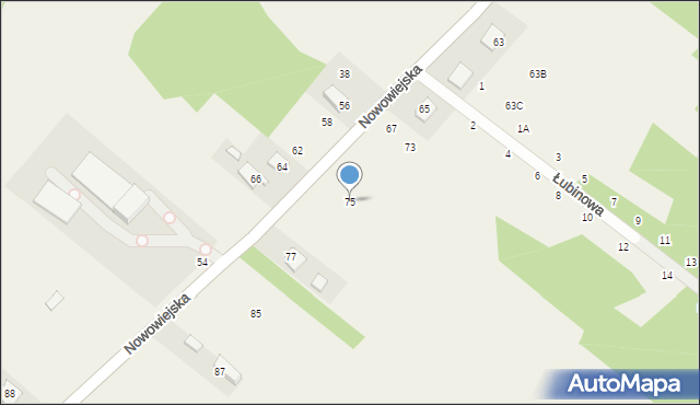 Rabinówka, Nowowiejska, 75, mapa Rabinówka