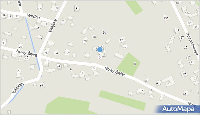 Radłów, Nowy Świat, 14, mapa Radłów