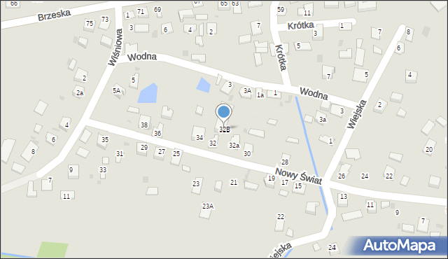 Radłów, Nowy Świat, 32B, mapa Radłów