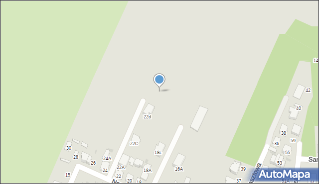 Radom, Nowofolwarczna, 22e, mapa Radomia