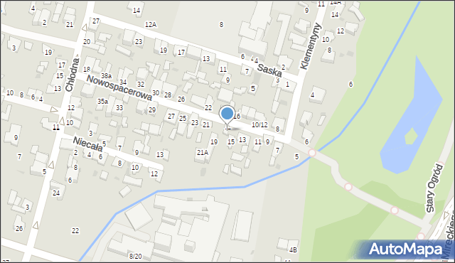 Radom, Nowospacerowa, 17, mapa Radomia