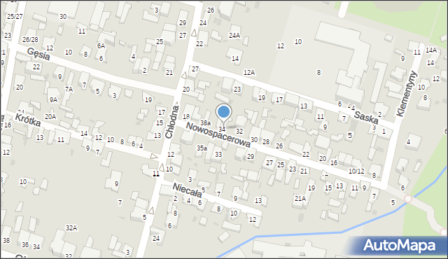Radom, Nowospacerowa, 34, mapa Radomia