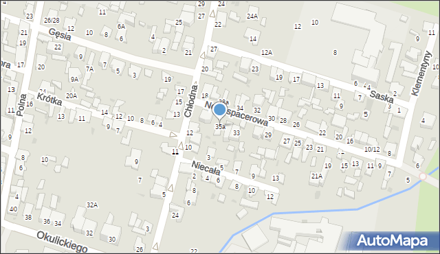 Radom, Nowospacerowa, 35a, mapa Radomia
