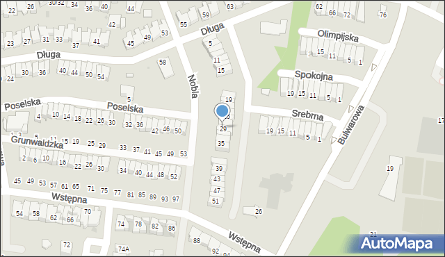 Radom, Nobla Alfreda, 29, mapa Radomia