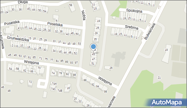 Radom, Nobla Alfreda, 43, mapa Radomia