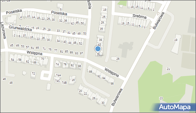 Radom, Nobla Alfreda, 53, mapa Radomia