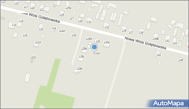 Radom, Nowa Wola Gołębiowska, 130/132, mapa Radomia