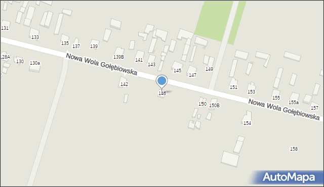 Radom, Nowa Wola Gołębiowska, 146, mapa Radomia