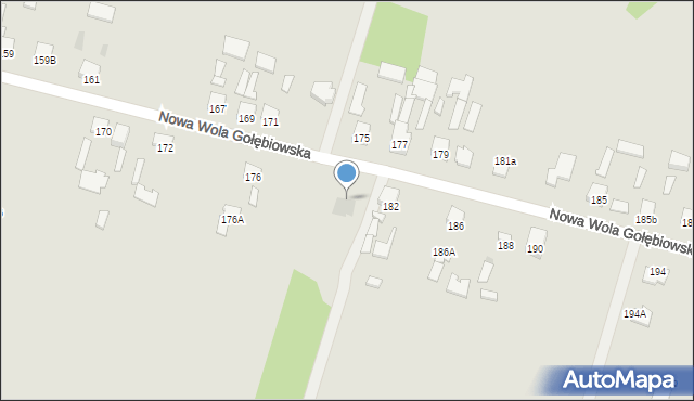 Radom, Nowa Wola Gołębiowska, 180, mapa Radomia