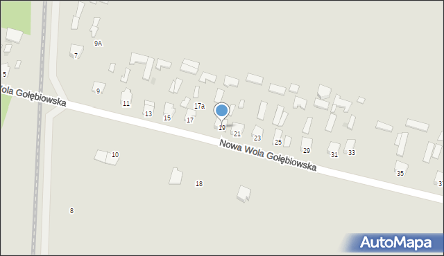 Radom, Nowa Wola Gołębiowska, 19, mapa Radomia