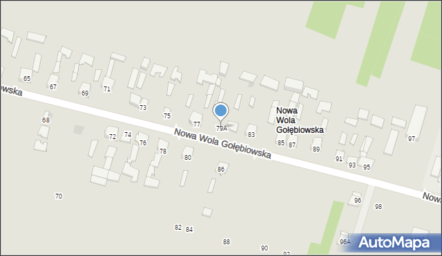 Radom, Nowa Wola Gołębiowska, 79A, mapa Radomia