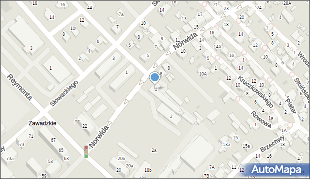 Radzionków, Norwida Cypriana Kamila, 4, mapa Radzionków