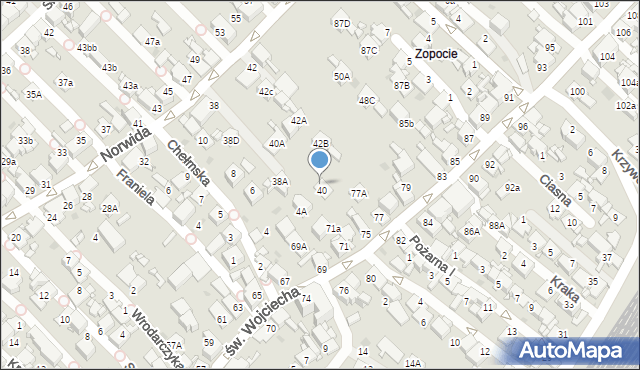 Radzionków, Norwida Cypriana Kamila, 40C, mapa Radzionków