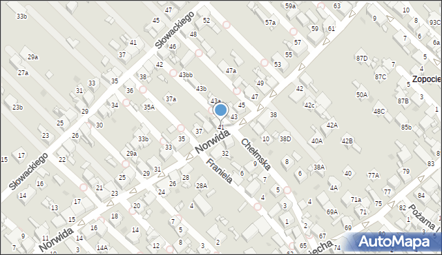 Radzionków, Norwida Cypriana Kamila, 41, mapa Radzionków