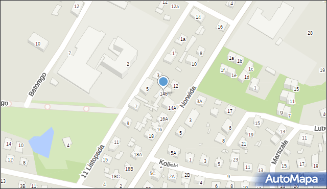 Radzymin, Norwida Cypriana Kamila, 14b, mapa Radzymin