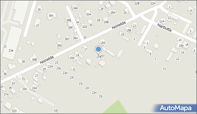 Radzymin, Norwida Cypriana Kamila, 17A, mapa Radzymin