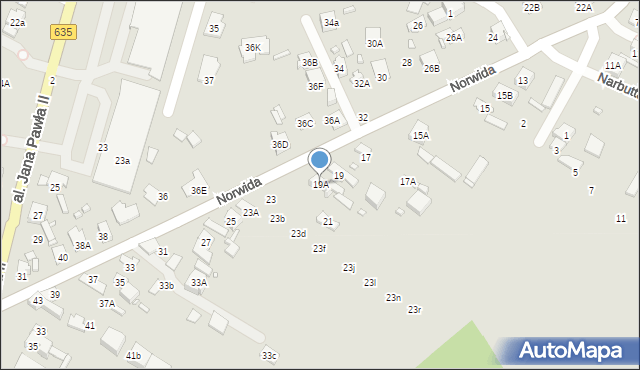Radzymin, Norwida Cypriana Kamila, 19A, mapa Radzymin
