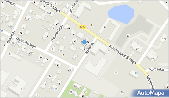 Radzymin, Norwida Cypriana Kamila, 2, mapa Radzymin