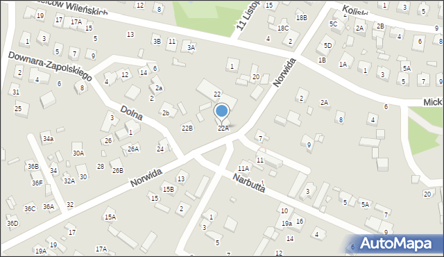 Radzymin, Norwida Cypriana Kamila, 22A, mapa Radzymin