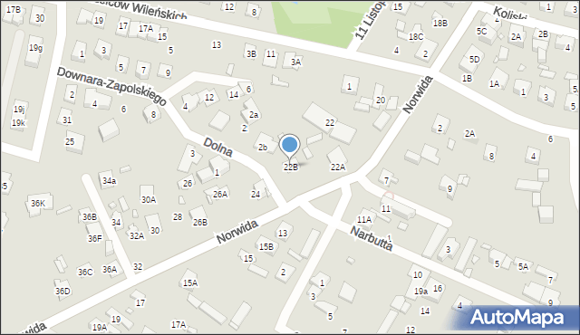 Radzymin, Norwida Cypriana Kamila, 22B, mapa Radzymin