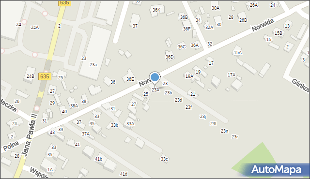 Radzymin, Norwida Cypriana Kamila, 23A, mapa Radzymin