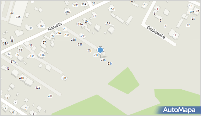 Radzymin, Norwida Cypriana Kamila, 23m, mapa Radzymin