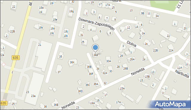 Radzymin, Norwida Cypriana Kamila, 34a, mapa Radzymin