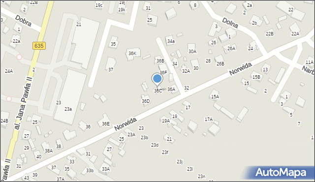 Radzymin, Norwida Cypriana Kamila, 36C, mapa Radzymin