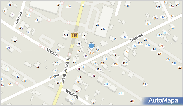 Radzymin, Norwida Cypriana Kamila, 38A, mapa Radzymin