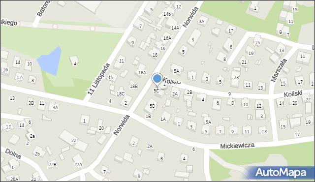 Radzymin, Norwida Cypriana Kamila, 5G, mapa Radzymin