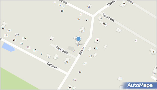 Radzymin, Nowa, 62, mapa Radzymin
