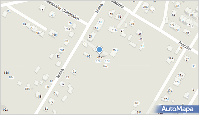 Radzymin, Nowa, 67a, mapa Radzymin