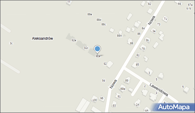 Radzymin, Nowa, 92a, mapa Radzymin