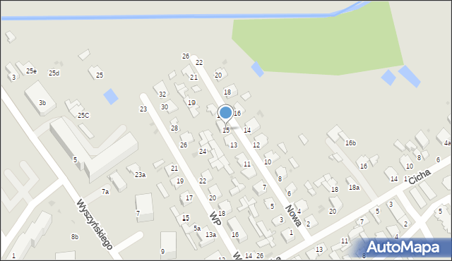 Radzyń Podlaski, Nowa, 15, mapa Radzyń Podlaski