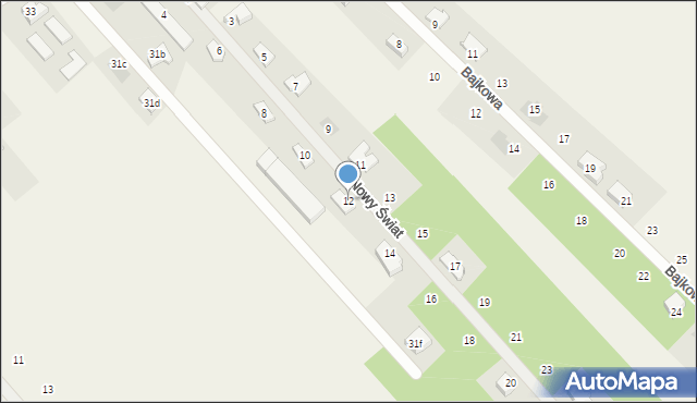 Rajec Poduchowny, Nowy Świat, 12, mapa Rajec Poduchowny