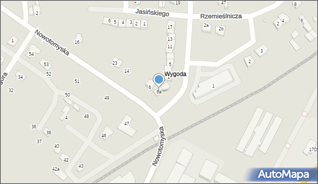 Rakoniewice, Nowotomyska, 6a, mapa Rakoniewice