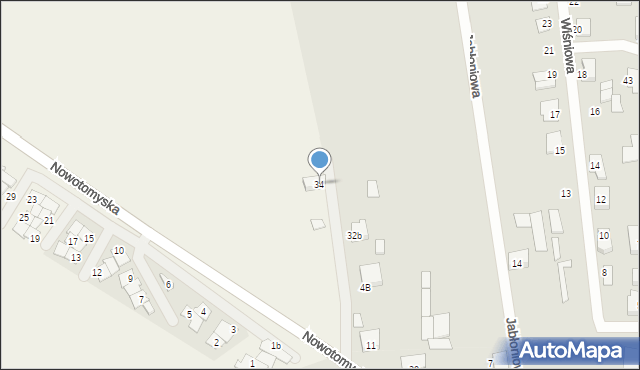 Rakoniewice Wieś, Nowotomyska, 34, mapa Rakoniewice Wieś