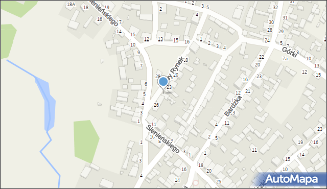 Raków, Nowy Rynek, 25, mapa Raków