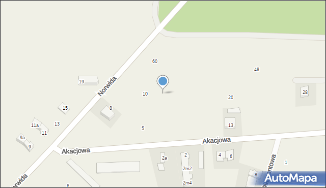 Rasztów, Norwida Cypriana Kamila, 12, mapa Rasztów