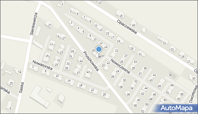 Raszyn, Nowoczesna, 18, mapa Raszyn