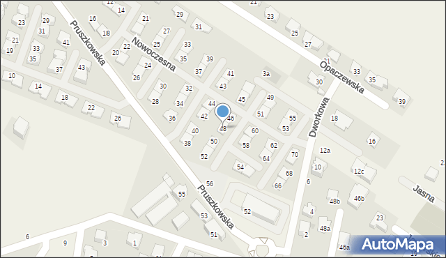 Raszyn, Nowoczesna, 48, mapa Raszyn