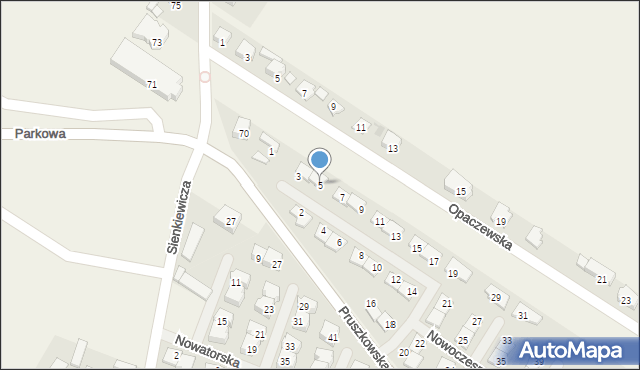 Raszyn, Nowoczesna, 5, mapa Raszyn