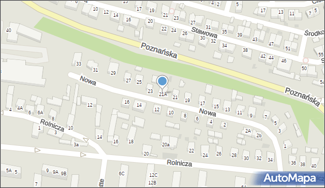 Rawicz, Nowa, 21A, mapa Rawicz