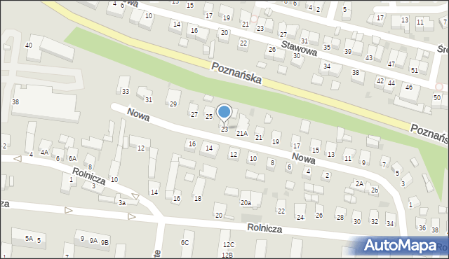Rawicz, Nowa, 23, mapa Rawicz