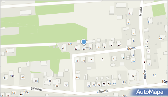 Ręczno, Nowa, 10, mapa Ręczno