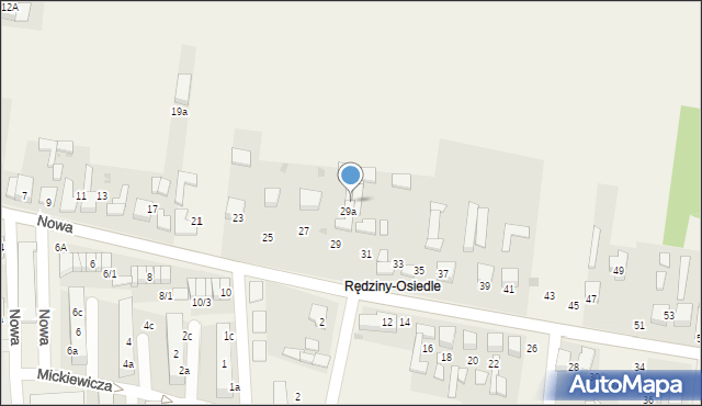 Rędziny, Nowa, 29b, mapa Rędziny