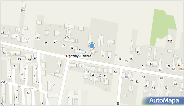 Rędziny, Nowa, 37, mapa Rędziny