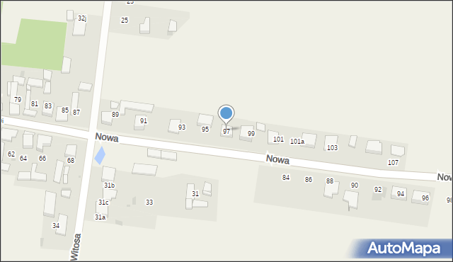 Rędziny, Nowa, 97, mapa Rędziny