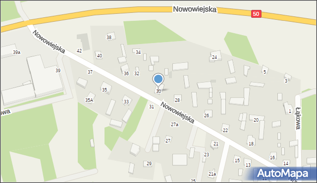 Regut, Nowowiejska, 30, mapa Regut