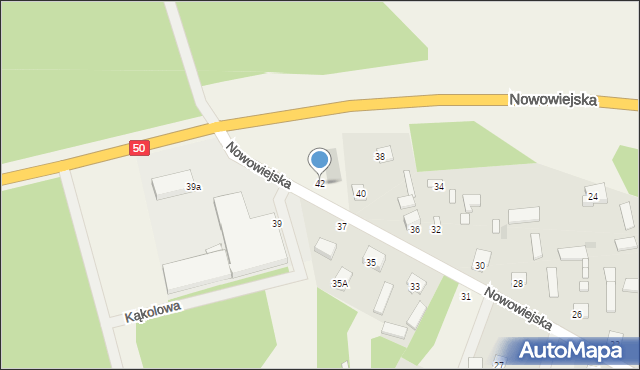 Regut, Nowowiejska, 42, mapa Regut